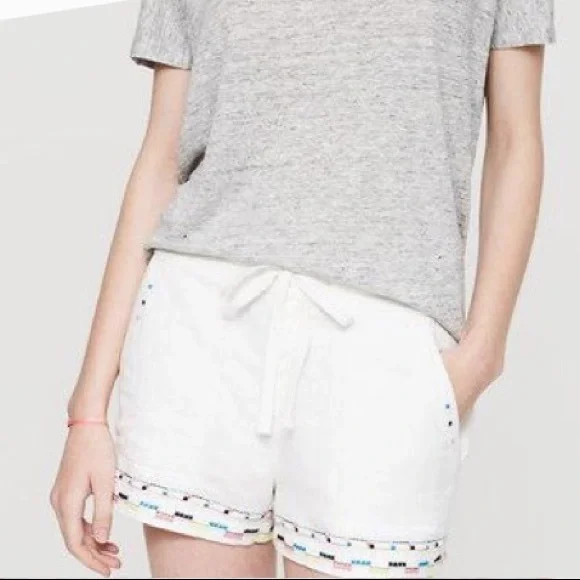 Lou Grey Shorts Lou Grey Folktale Linen Embroidered Shorts